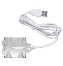 Разветвитель USB 2.0 Buro BU-HUB4-0.5-U2.0-Candy 4порт. серебристый