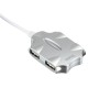 Разветвитель USB 2.0 Buro BU-HUB4-0.5-U2.0-Candy 4порт. серебристый