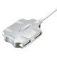Разветвитель USB 2.0 Buro BU-HUB4-0.5-U2.0-Candy 4порт. серебристый