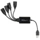 Разветвитель USB 2.0 Buro BU-HUB4-0.3-U2.0-Splitter 4порт. черный