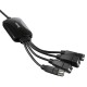 Разветвитель USB 2.0 Buro BU-HUB4-0.3-U2.0-Splitter 4порт. черный