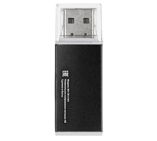 Устройство чтения карт памяти USB2.0 Buro BU-CR-3104 черный Устройство чтения карт памяти USB2.0 Buro BU-CR-3104 черный