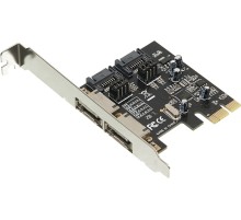 Контроллер PCI-E ASM1061 SATA III 2xE-SATA 2xSATA Ret