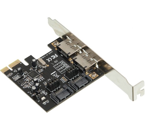 Контроллер PCI-E ASM1061 SATA III 2xE-SATA 2xSATA Ret Контроллер PCI-E ASM1061 SATA III 2xE-SATA 2xSATA Ret