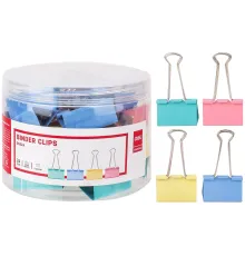 Зажимы Deli E8552A металл 41мм ассорти (упак.:24шт) пластиковая коробка