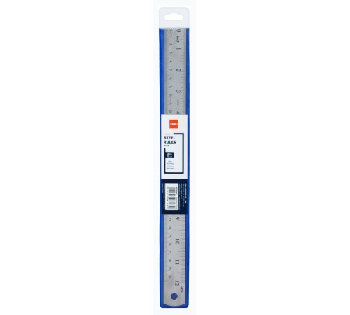 Линейка Deli Essential Metal 8463 сталь нержавеющая дл.30см ассорти