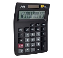 Калькулятор настольный Deli E1519A черный 12-разр.