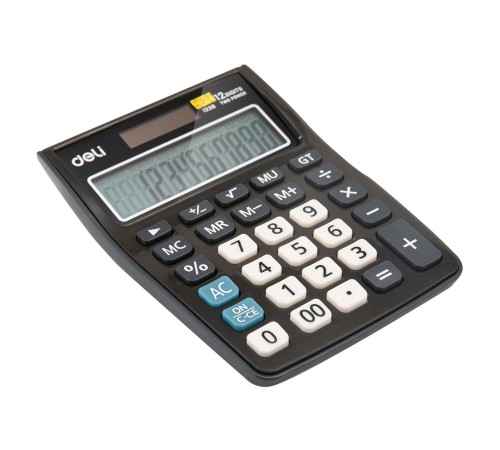 Калькулятор настольный Deli E1238black черный 12-разр.