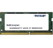 Память DDR4 8Gb 2133MHz Patriot PSD48G213381S RTL PC4-17000 CL15 SO-DIMM 260-pin 1.2В