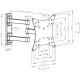 Кронштейн для телевизора Arm Media MARS-04 черный 20"-43" макс.20кг настенный поворот и наклон