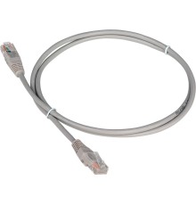 Патч-корд TWT UTP кат.5e, с заливными колпачками, 7.0 м, серый (TWT-45-45-7.0-GY)