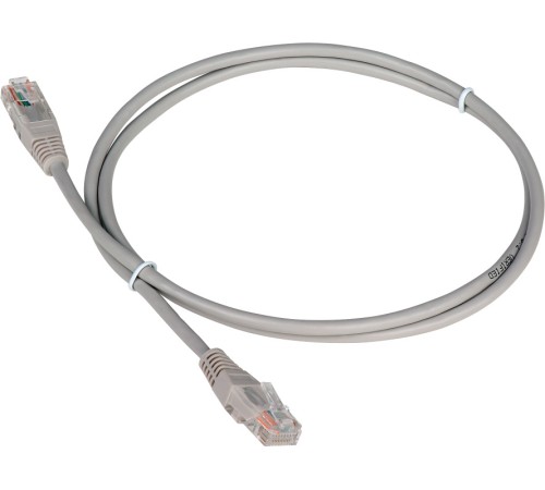 Патч-корд TWT UTP кат.5e, с заливными колпачками, 7.0 м, серый (TWT-45-45-7.0-GY)