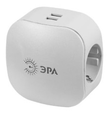 Сетевой разветвитель Эра SP-3e-USB-2A (3 розетки) белый (пакет ПЭ)