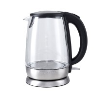 Чайник электрический Kitfort КТ-619 1.7л. 2200Вт серебристый/черный (корпус: нержавеющая сталь/стекло)