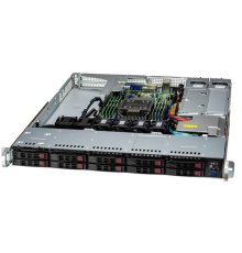 Сервер Supermicro SuperServer UP 1U WIO X13SEW-F,  noCPU(1)4th/5th Gen/ 300W TDP/no DIMM(8)/10x SATA/SAS/ 2x1Gb/ SFT-DCMS-SINGLE/2x 860W/ 1st config