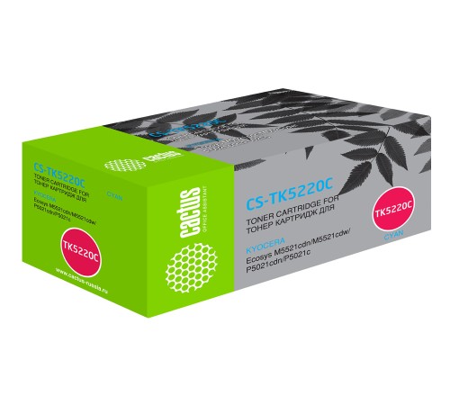 Картридж лазерный Cactus CS-TK5220C голубой (1200стр.) для Kyocera Ecosys M5521cdn/M5521cdw/P5021cdn/P5021cdw
