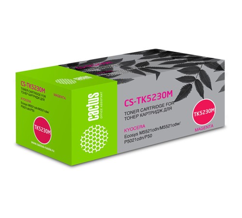 Картридж лазерный Cactus CS-TK5230M пурпурный (2600стр.) для Kyocera Ecosys M5521cdn/M5521cdw/P5021cdn/P5021cdw