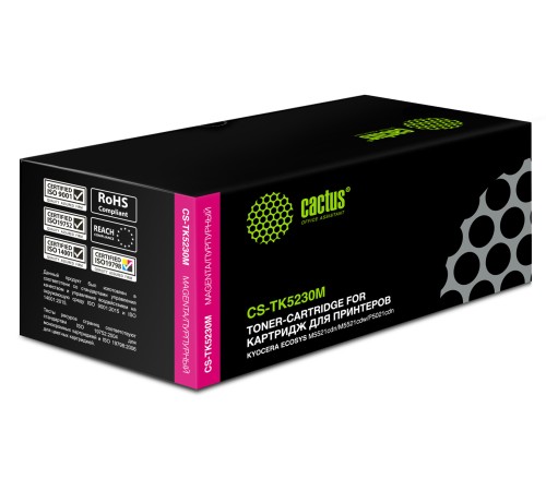 Картридж лазерный Cactus CS-TK5230M пурпурный (2600стр.) для Kyocera Ecosys M5521cdn/M5521cdw/P5021cdn/P5021cdw