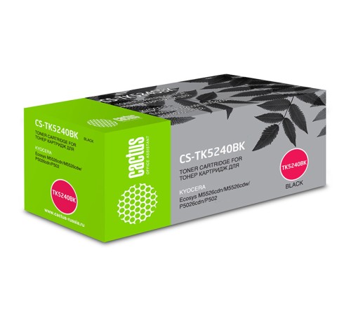 Картридж лазерный Cactus CS-TK5240BK черный (4000стр.) для Kyocera Ecosys M5526cdn/M5526cdw/P5026cdn/P5026cdw