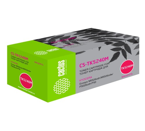 Картридж лазерный Cactus CS-TK5240M пурпурный (3000стр.) для Kyocera Ecosys M5526cdn/M5526cdw/P5026cdn/P5026cdw
