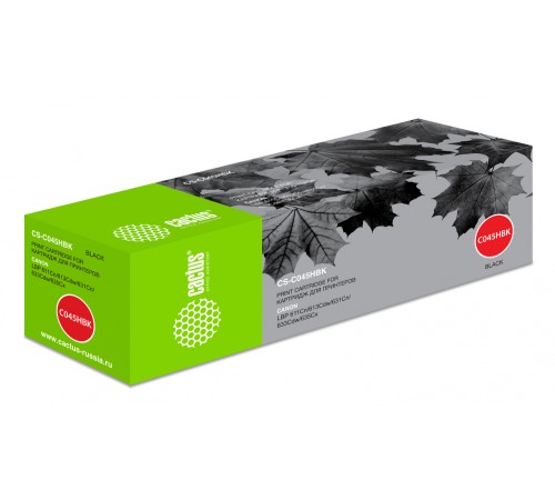 Картридж лазерный Cactus CS-C045HBK 045 H BK черный (2800стр.) для Canon LBP 611Cn/613Cdw/631Cn/633Cdw/635Cx