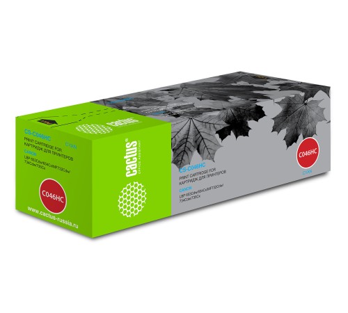 Картридж лазерный Cactus CS-C046HC 046 H C голубой (5000стр.) для Canon LBP 653Cdw/654Cx/MF732Cdw/734Cdw/735Cx