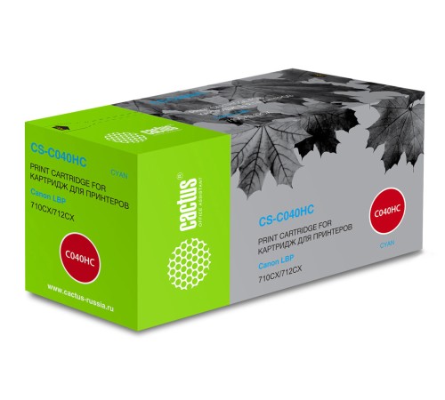Картридж лазерный Cactus CS-C040HC 040 H C голубой (10000стр.) для Canon LBP 710CX/712CX I-Sensys