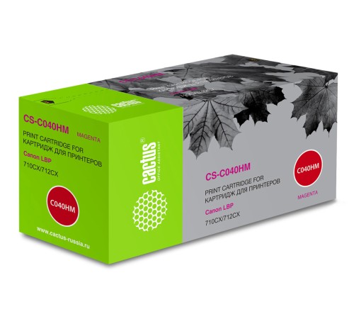 Картридж лазерный Cactus CS-C040HM 040 H M пурпурный (10000стр.) для Canon LBP 710CX/712CX I-Sensys