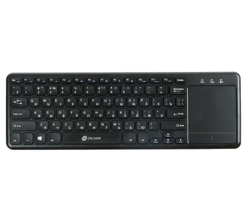 Клавиатура Оклик 830ST черный USB беспроводная slim Multimedia Touch Клавиатура Оклик 830ST черный USB беспроводная slim Multimedia Touch