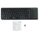 Клавиатура Оклик 830ST черный USB беспроводная slim Multimedia Touch