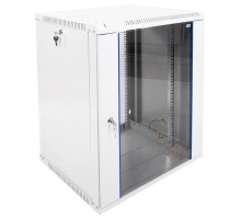 Шкаф коммутационный ЦМО ШРН-ЭКОНОМ (ШРН-Э-15.500-9005) настенный 15U 600x520мм пер.дв.стекл 75кг черный 470мм