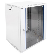 Шкаф коммутационный ЦМО ШРН-ЭКОНОМ (ШРН-Э-15.500-9005) настенный 15U 600x520мм пер.дв.стекл 75кг черный 470мм