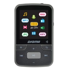 Плеер Hi-Fi Flash Digma Z4 BT 16Gb черный/1.5"/FM/microSDHC/clip