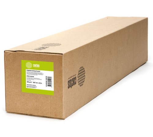 Холст Cactus CS-MC260-106730 42"(A0+) 1067мм-30м/260г/м2/белый для струйной печати втулка:50.8мм (2")
