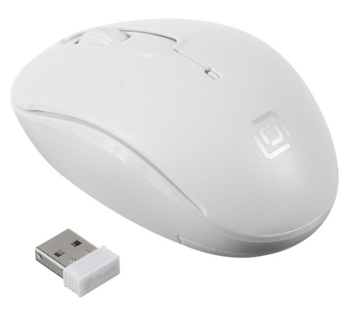 Мышь Оклик 505MW белый оптическая (1000dpi) беспроводная USB (3but)