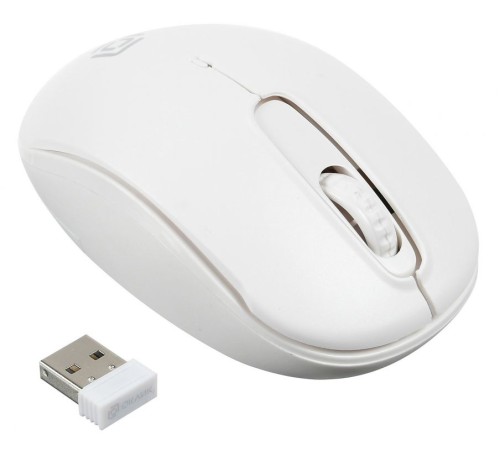 Мышь Оклик 505MW белый оптическая (1000dpi) беспроводная USB (3but)