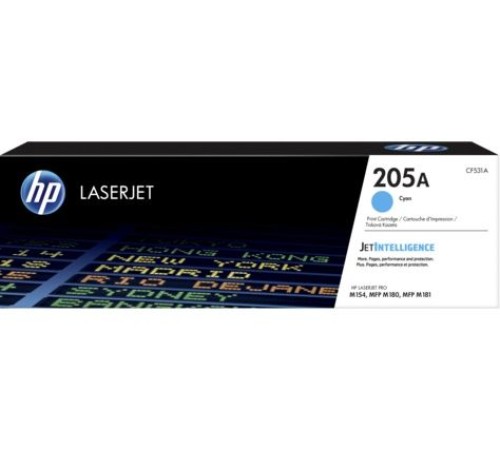 Картридж лазерный HP 205A CF531A голубой (900стр.) для HP MFP M180/181