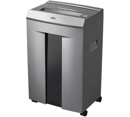 Шредер Deli 9905 серый с автоподачей (секр.P-5)/фрагменты/10лист./20лтр./скрепки/скобы/пл.карты/CD
