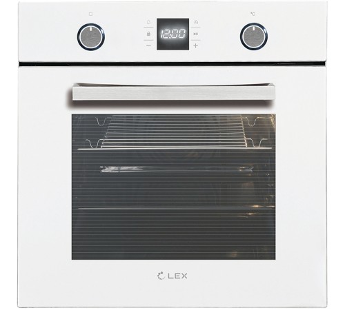 Духовой шкаф Электрический Lex EDP 094 WH стекло белое/нержавеющая сталь