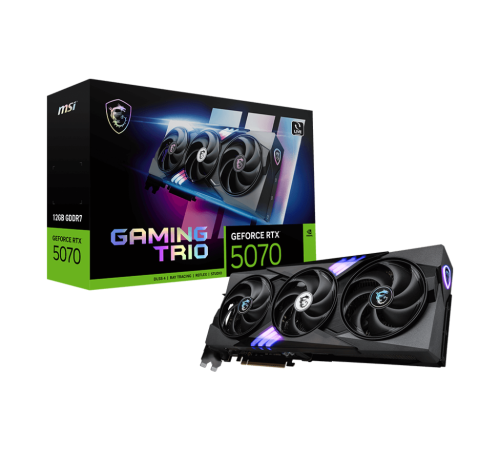 Видеокарта MSI PCI-E nVidia GeForce RTX 5070 12G GAMING TRIO OC (RTX 5070 12G GAMING TRIO OC) Видеокарта MSI PCI-E nVidia GeForce RTX 5070 12G GAMING TRIO OC (RTX 5070 12G GAMING TRIO OC)