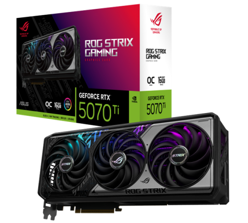Видеокарта AASUS ROG Strix RTX 5070 Ti OC 16GB GDDR7 ROG-STRIX-RTX5070TI-O16G-GAMING (90YV0M90-M0NA00)