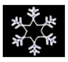 NEON-NIGHT (501-335) Фигура "Снежинка" {LED Светодиодная, без контр. размер 55*55см,   "СИНЯЯ"  }