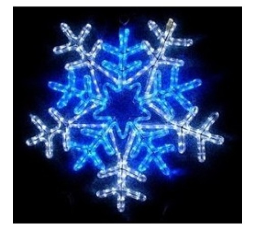 NEON-NIGHT (501-531) Фигура "Снежинка"  {LED с контролером, светодиодная, белая/синяя,  60*60 см }