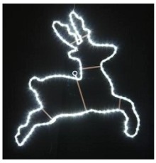 NEON-NIGHT (501-326) Фигура светодиодная SL-108-LED "Бегущий олень"  {белый,  размер 87*84 см }
