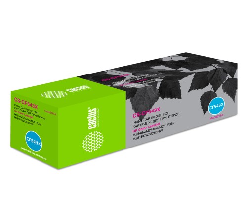 Картридж лазерный Cactus CS-CF543X CF543X пурпурный (2500стр.) для HP LJ M254dw/M280nw/M281fdn