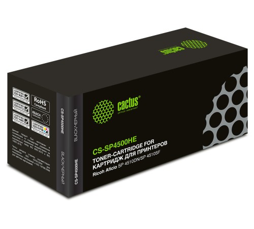 Картридж лазерный Cactus CS-SP4500HE 407318 черный (12000стр.) для Ricoh Aficio SP 4510DN/SP 4510SF