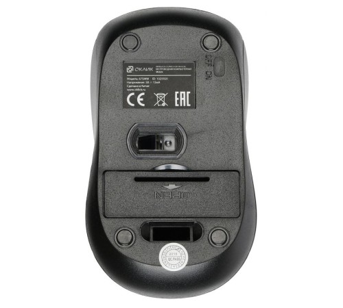 Мышь Оклик 675MW черный/синий оптическая (800dpi) беспроводная USB (2but)