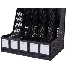Лоток вертикальный Deli E9838black для бумаг 365x380x30мм черный