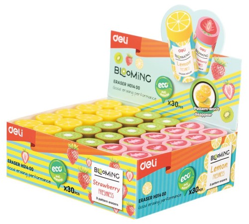 Ластик Deli EH01400 Blooming цилиндр 22x43мм ассорти