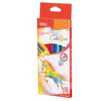 Карандаши цветные Deli EC00300 ColoRun трехгранные тополь 12цв. коробка/европод.